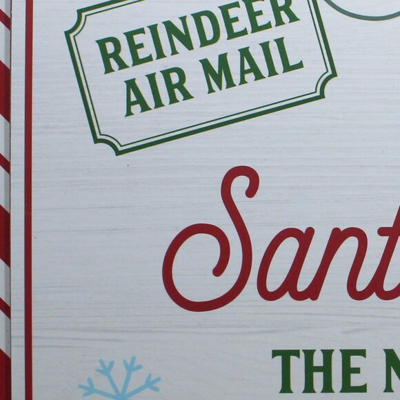 Santa Claus Reindeer Air Mail 8" x 10" Wall Hanging or Wreath Attachment - Picture 6 of 8